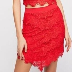 Intimately Free People Sabrina Rad Ginger Lace Skirt